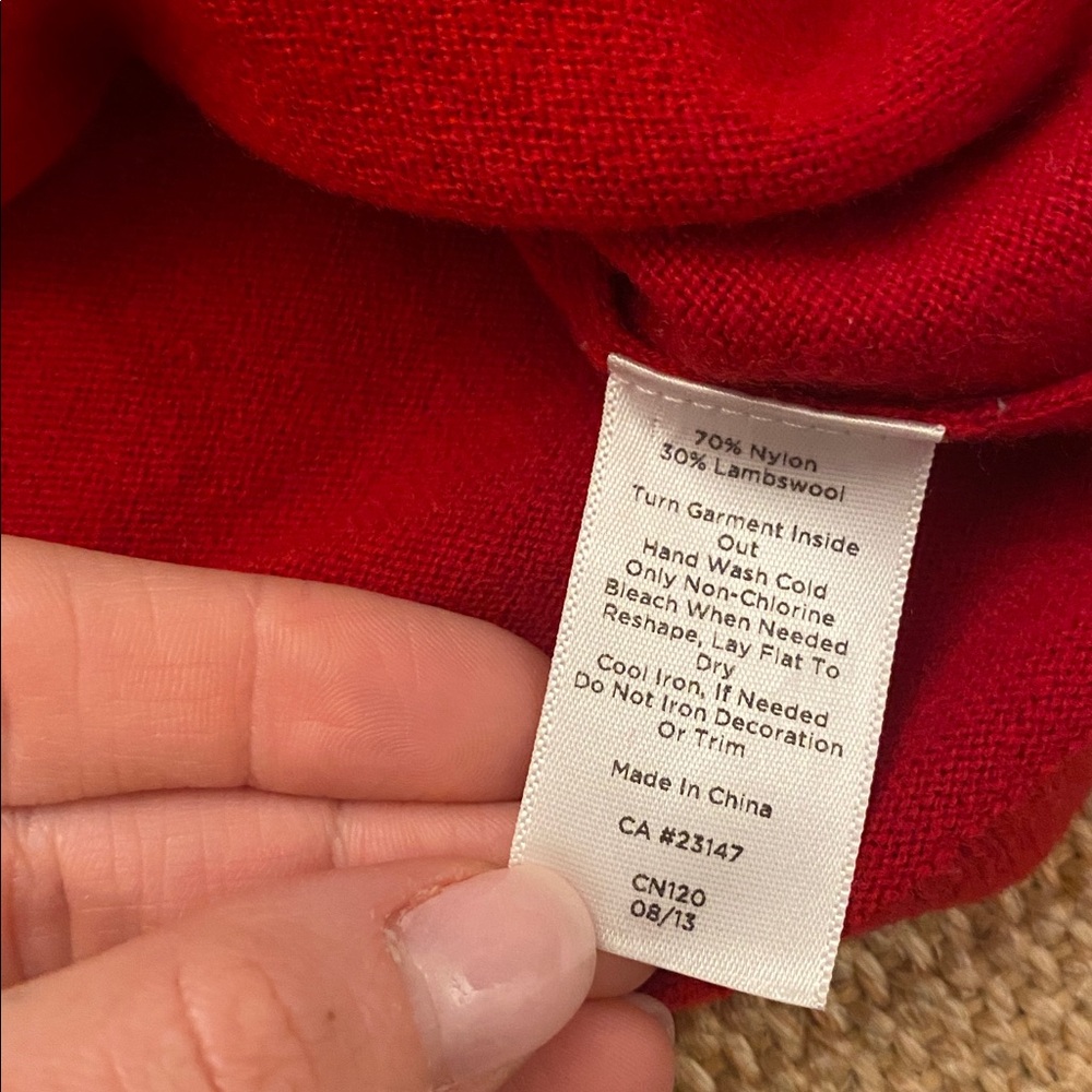 Talbots Red Fair Isle Sweater - Picture 3 of 3